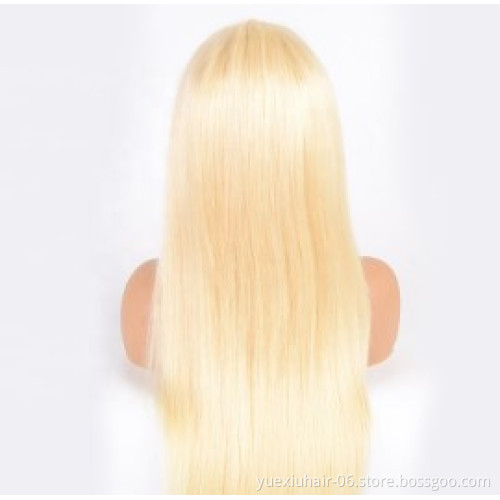 Blonde 613 Lace Front Human Hair Wigs  Straight Remy Brazilian Hair Wigs For Women